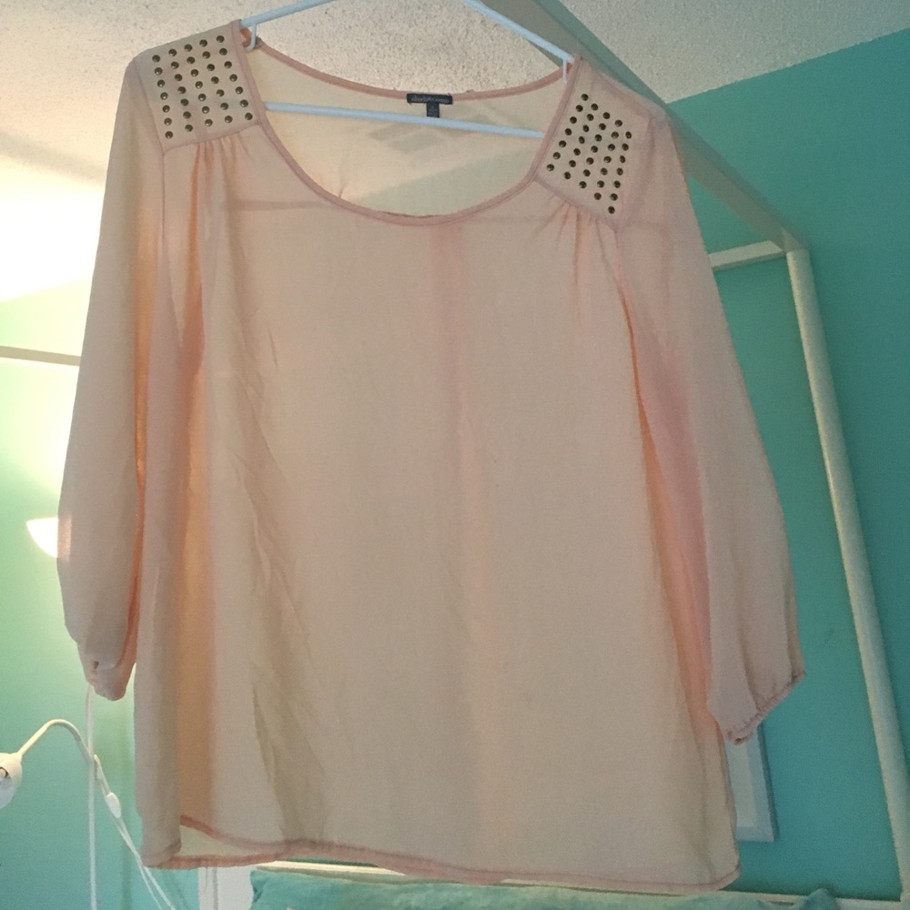 Sheer peach top